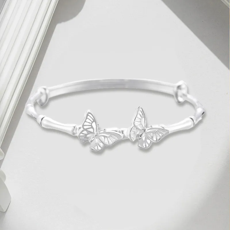 FUSSEM S999 Fine Silver Sterling Silver Bracelets Women's-2