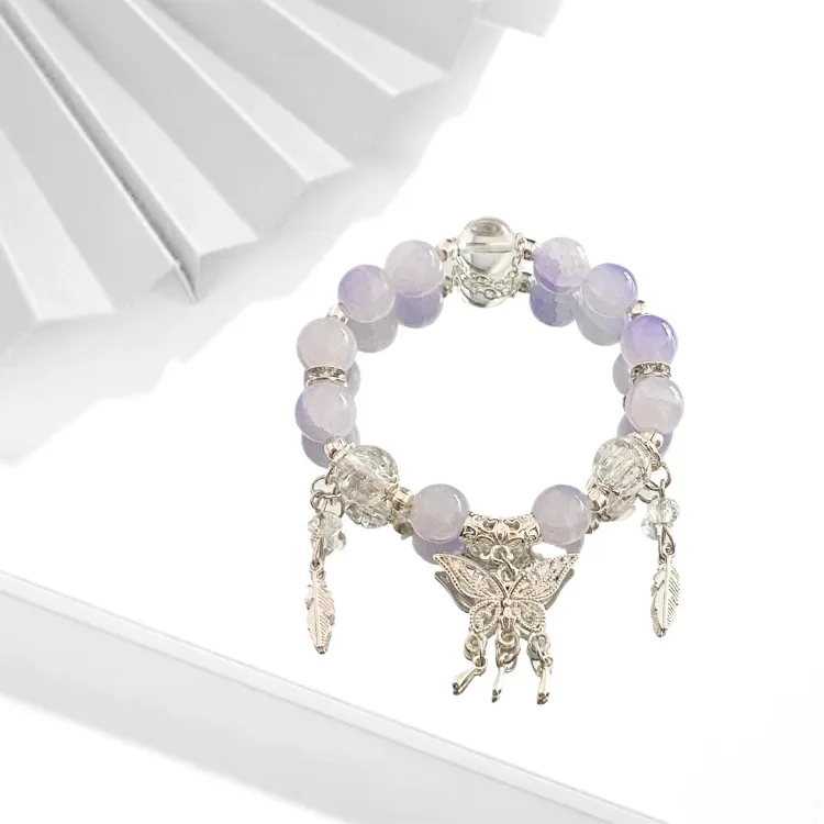 FUSSEM Colored Glaze Jade Bracelets Women's-3