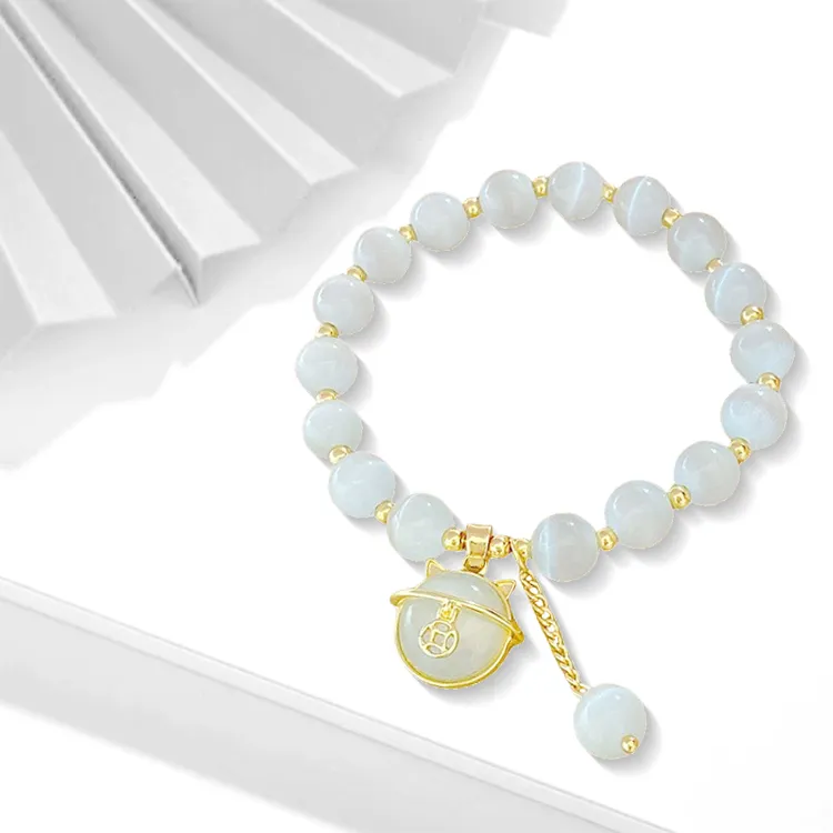 FUSSEM Cat's Eye Stone Bracelets Women's-2