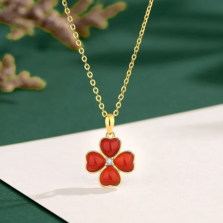 FUSSEM Jade Necklaces Women's-3