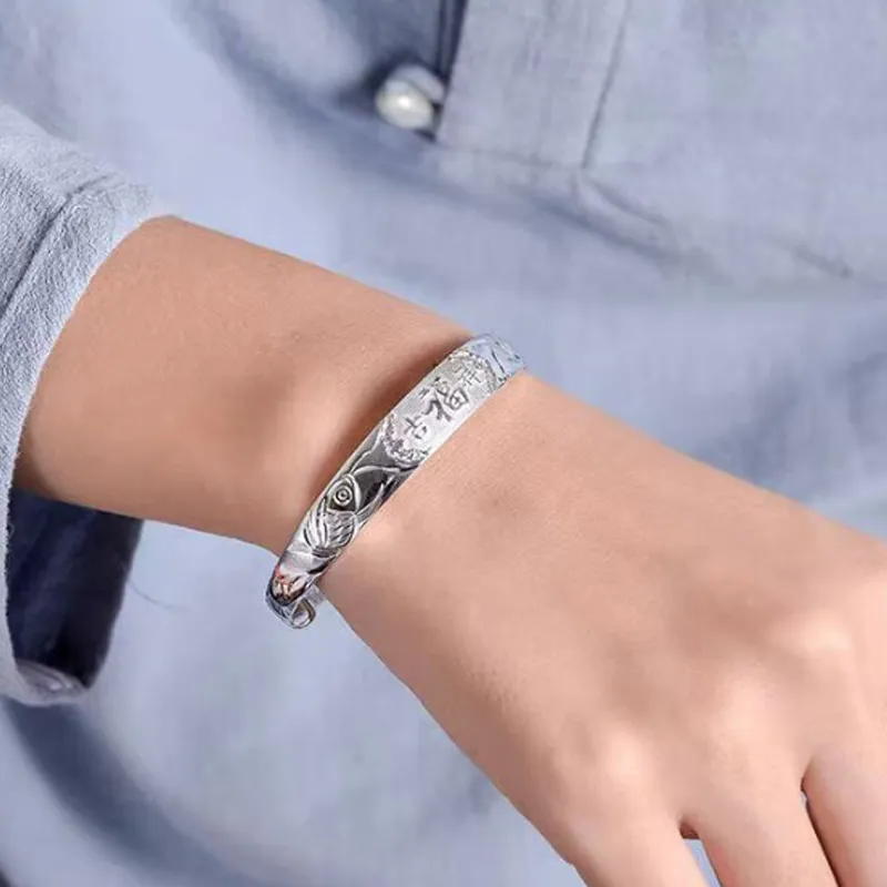 FUSSEM S999 Fine Silver Bangles Women's-2