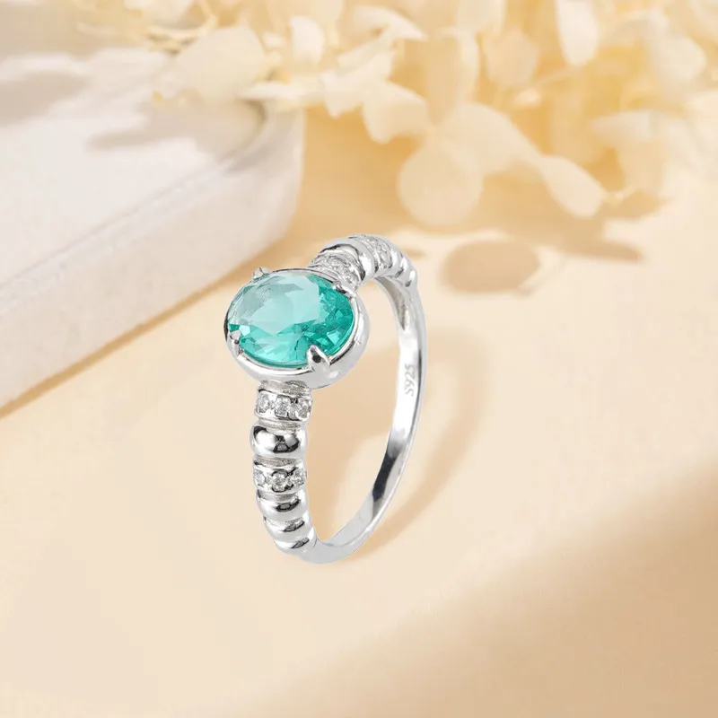 FUSSEM Topaz Colored Gemstone Rings Women's-2