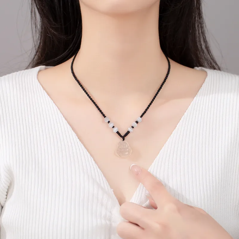 FUSSEM Chalcedony Necklaces Unisex-3