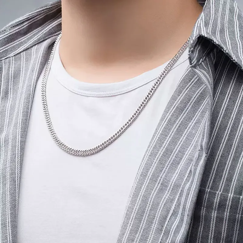FUSSEM S999 Fine Silver Necklaces Men's-1
