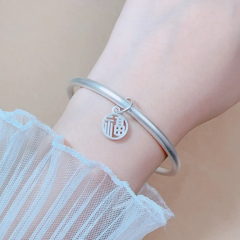 FUSSEM S999 Fine Silver Bangles Women's-2