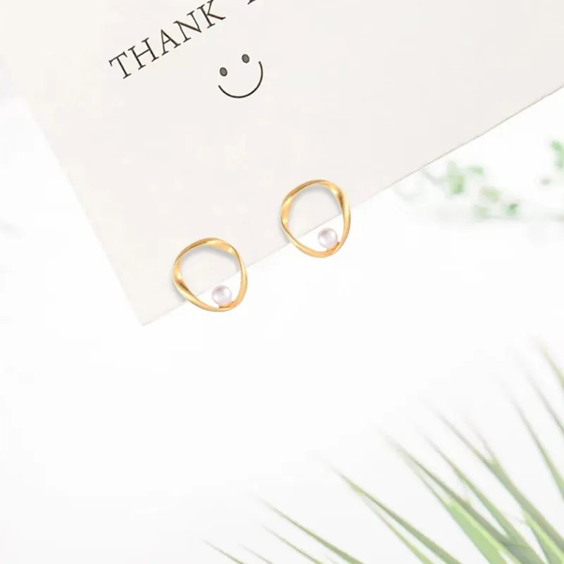 BHI Alloy Stud Earrings Women's-2