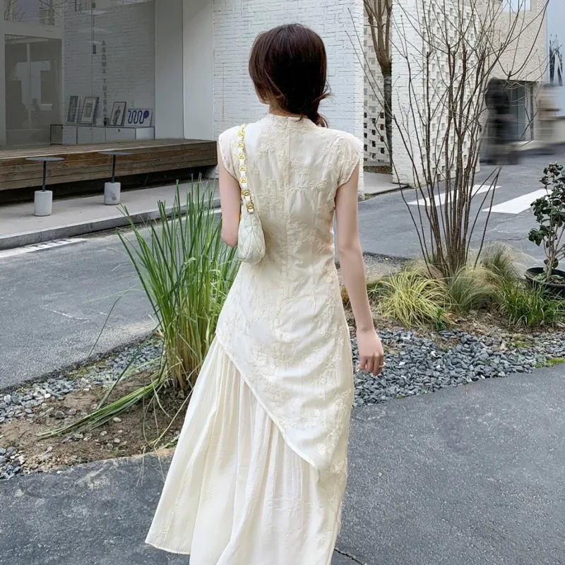 MTHE Sleeveless Dress Women's Apricot-4
