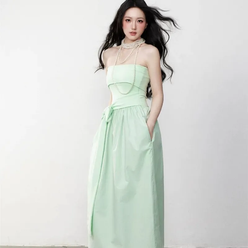 MTHE Sleeveless Dress Women's Green-4