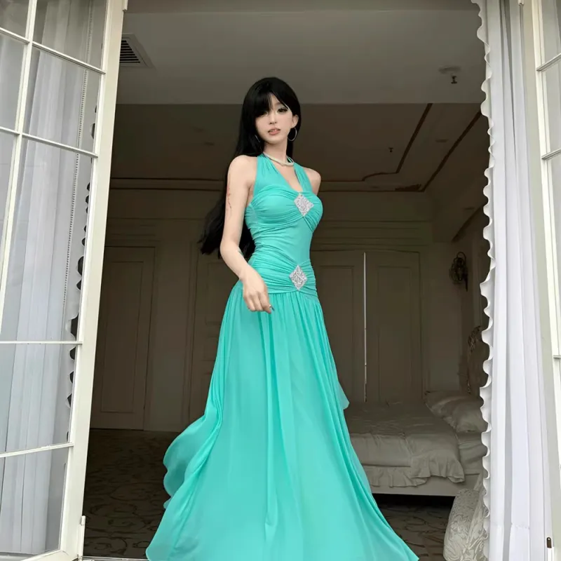 MTHE Slip Dresses Women's Green-3
