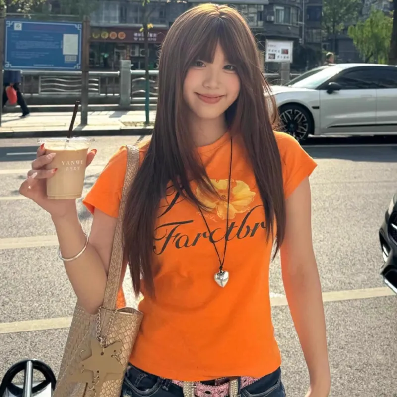 MTHE T Shirts Women's Orange-4