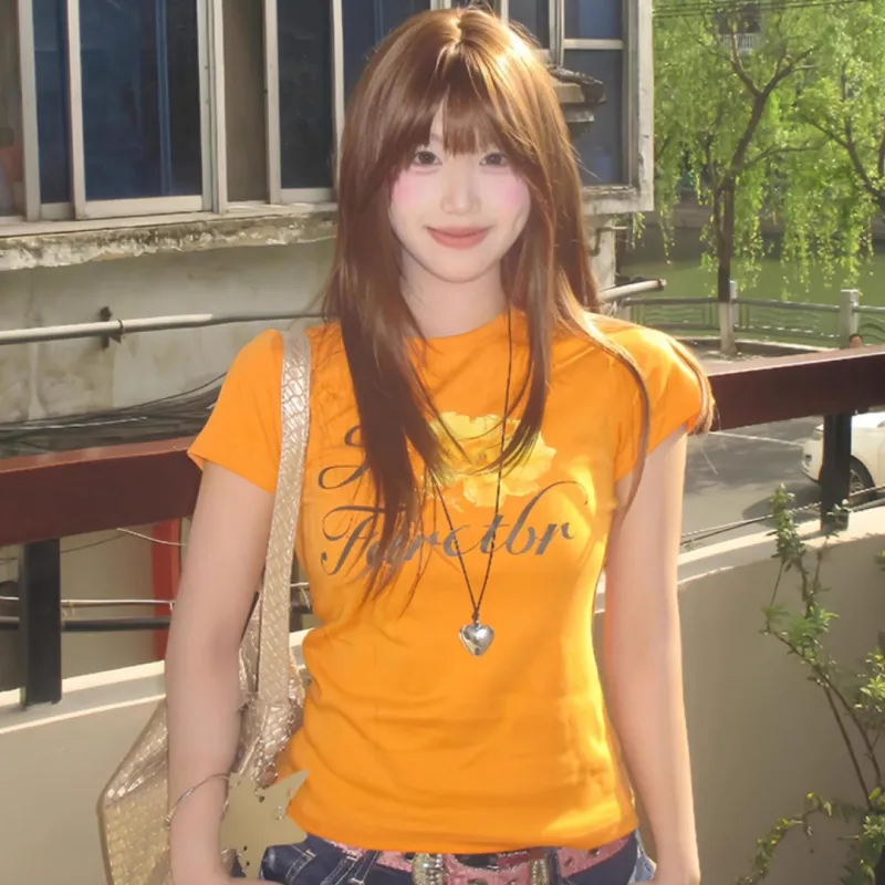 MTHE T Shirts Women's Orange-2