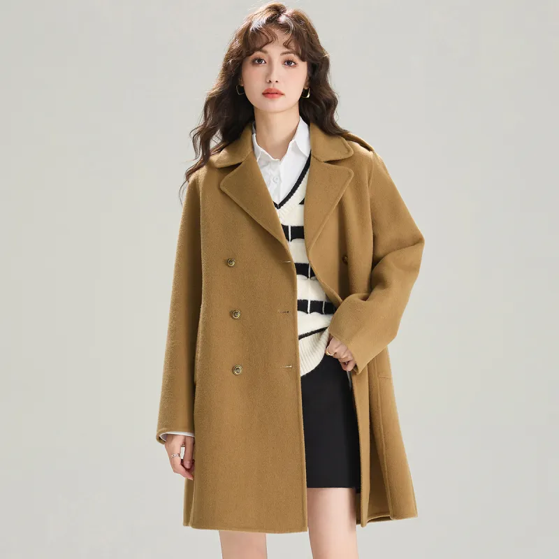 SMEN Coats Women's Khaki-8