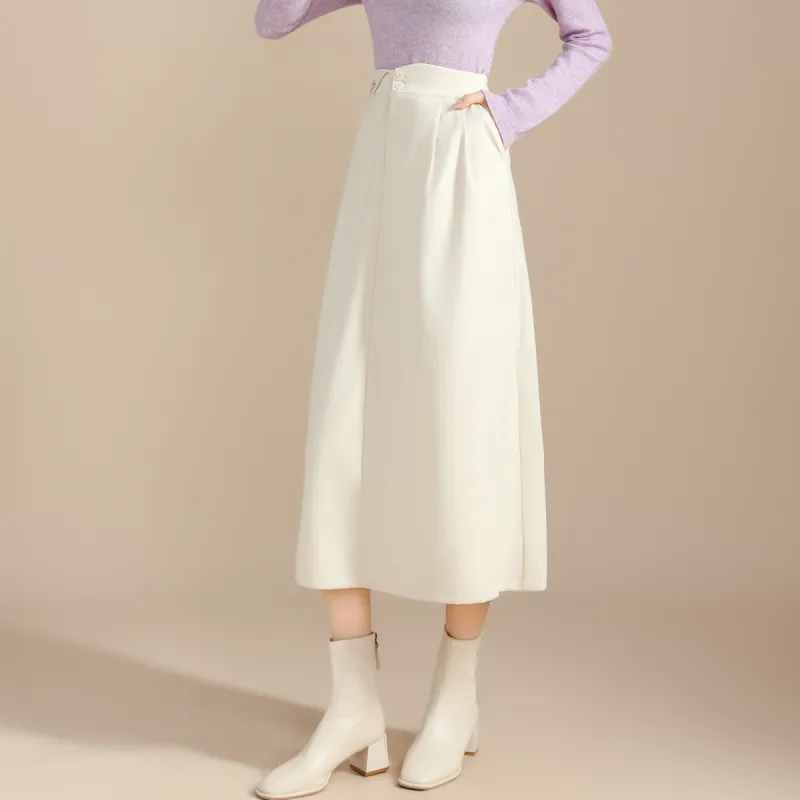 SMEN Casual Long Skirts Women's-11
