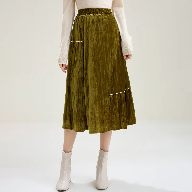SMEN Casual Long Skirts Women's-12