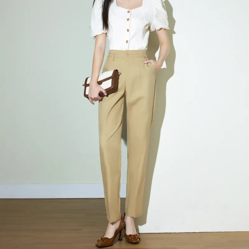SMEN Casual Pants Women's Khaki-4