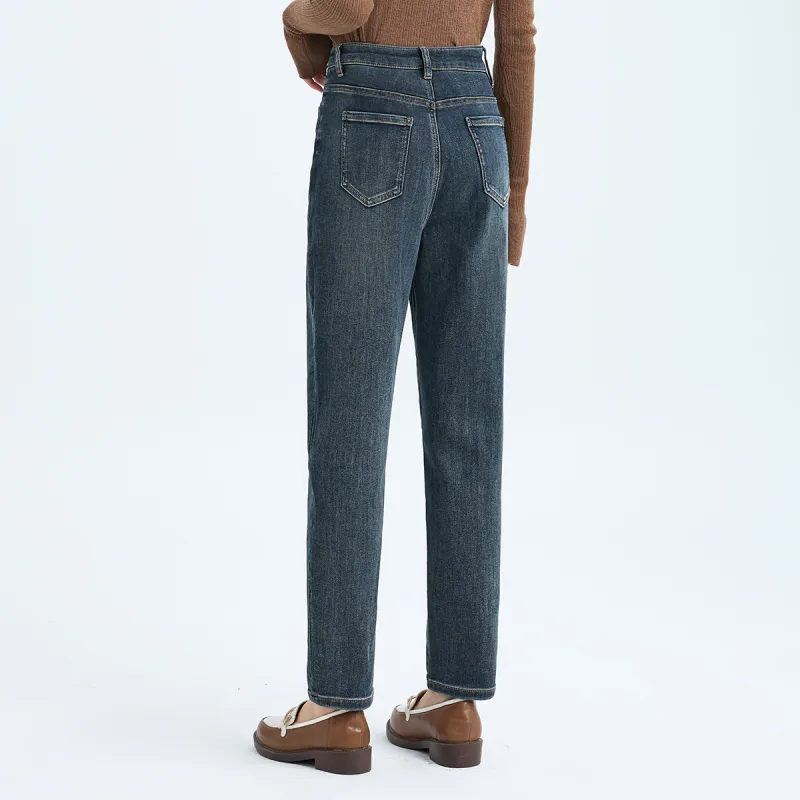 SMEN Jeans Women's Dark Blue-4