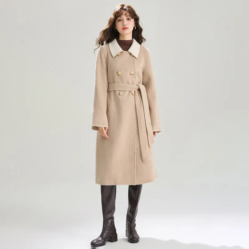 SMEN Coats Women's Khaki-5