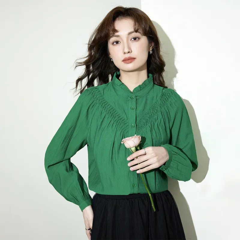 SMEN Shirts Women's Green-3
