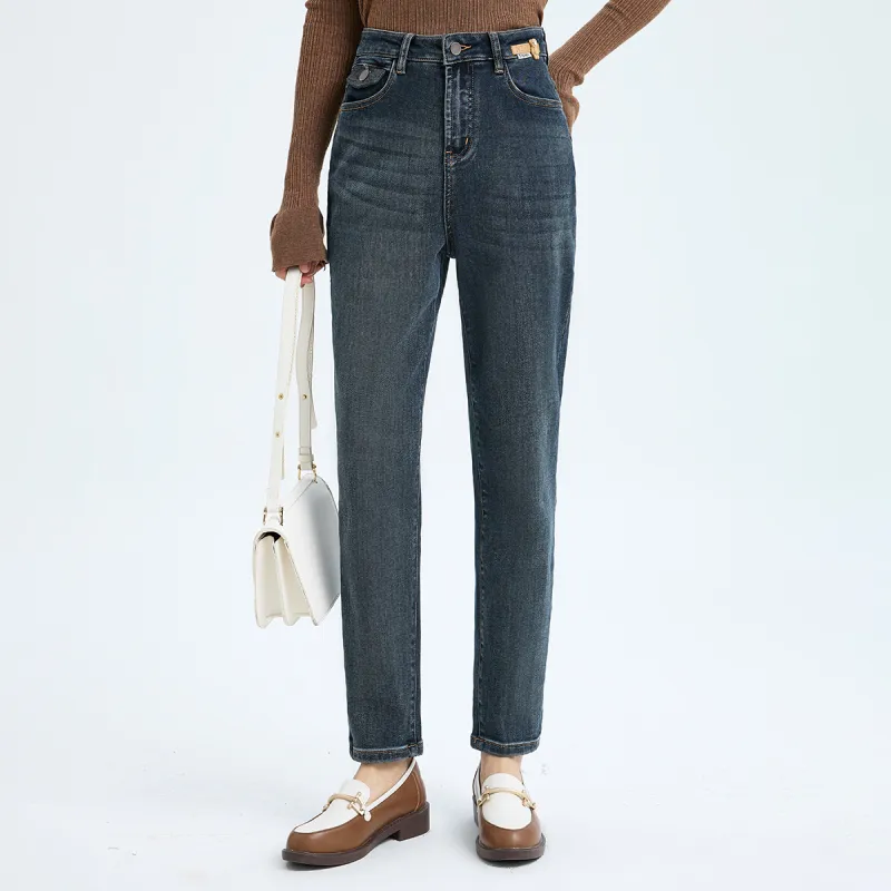 SMEN Jeans Women's Dark Blue-8