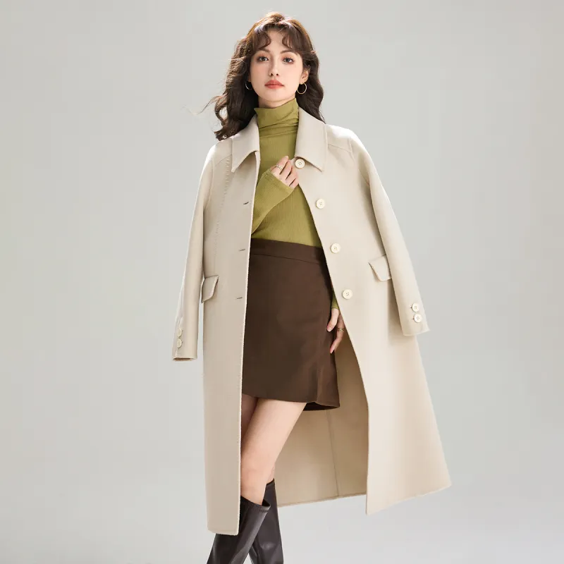 SMEN Coats Women's Apricot-8
