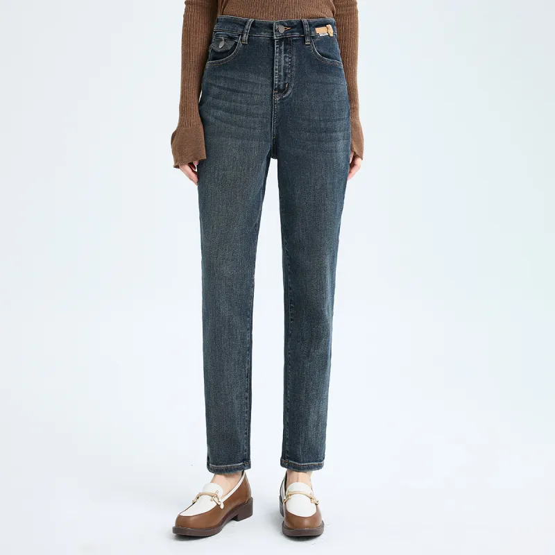 SMEN Jeans Women's Dark Blue-2