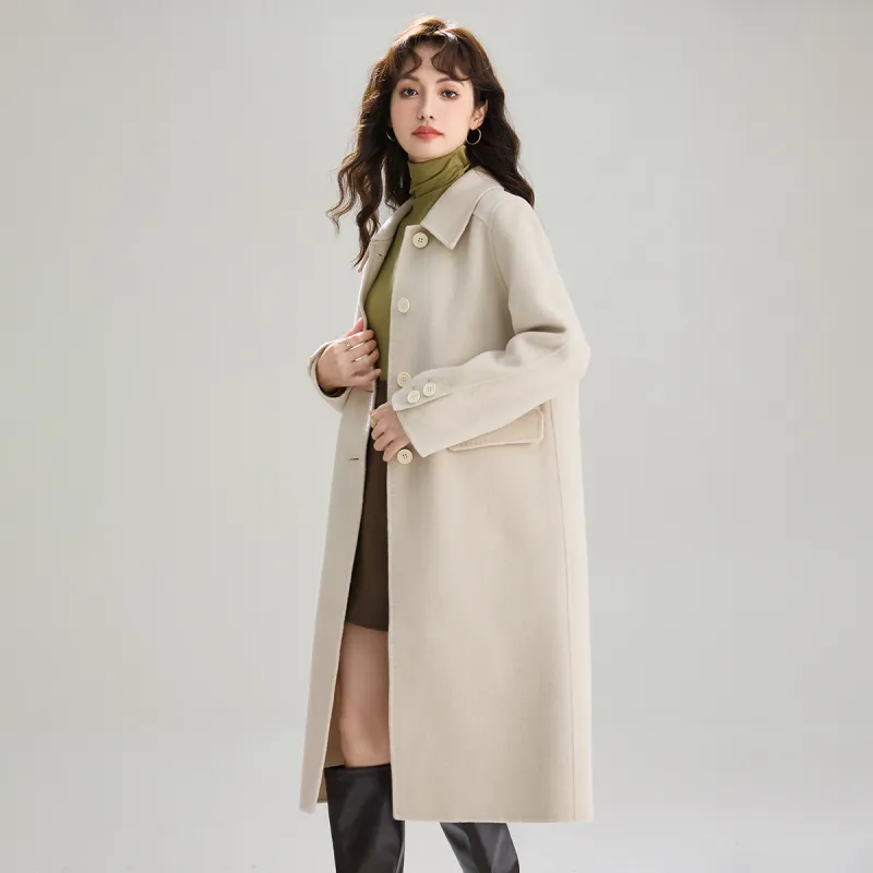 SMEN Coats Women's Apricot-3