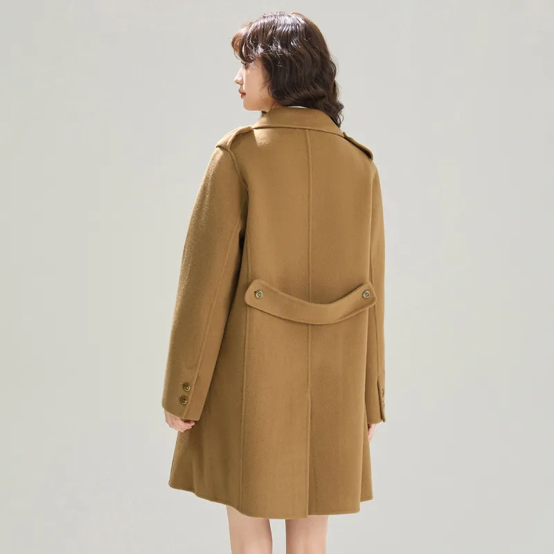 SMEN Coats Women's Khaki-3