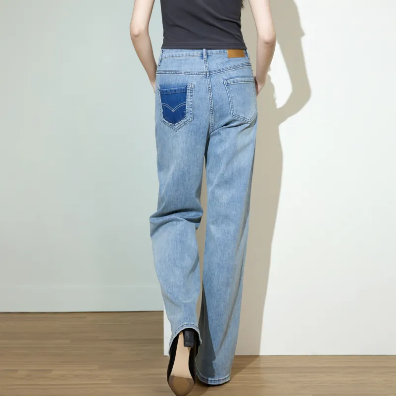 SMEN Jeans Women's Light Blue-4