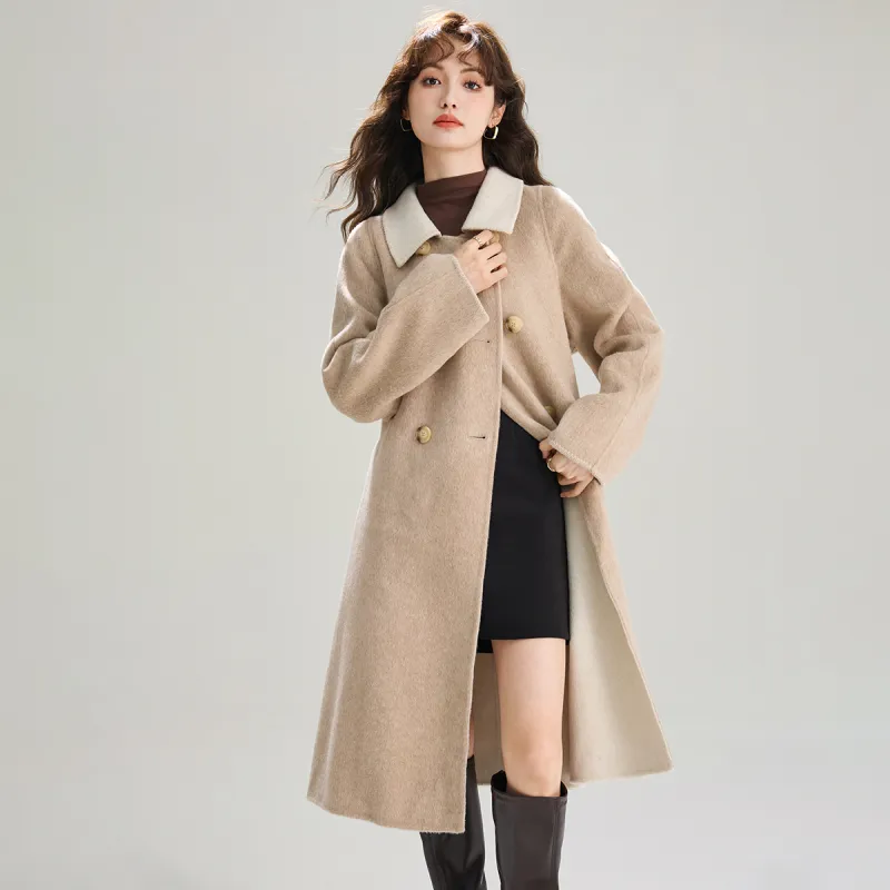 SMEN Coats Women's Khaki-8