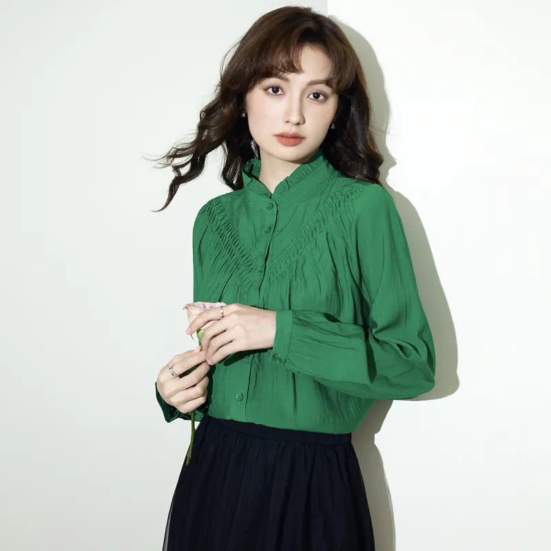 SMEN Shirts Women's Green-7