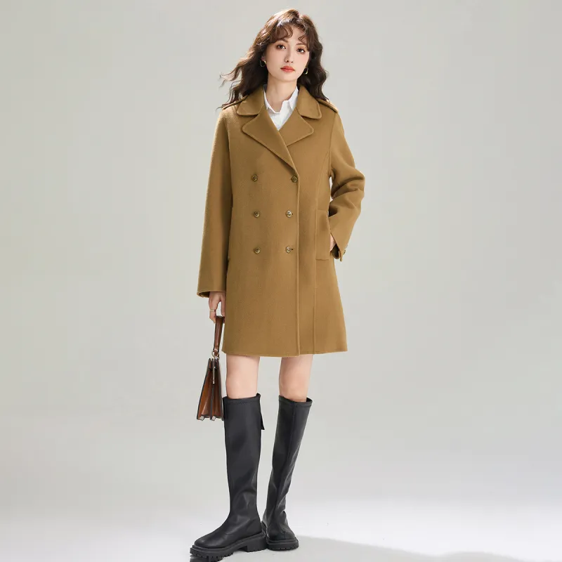 SMEN Coats Women's Khaki-5