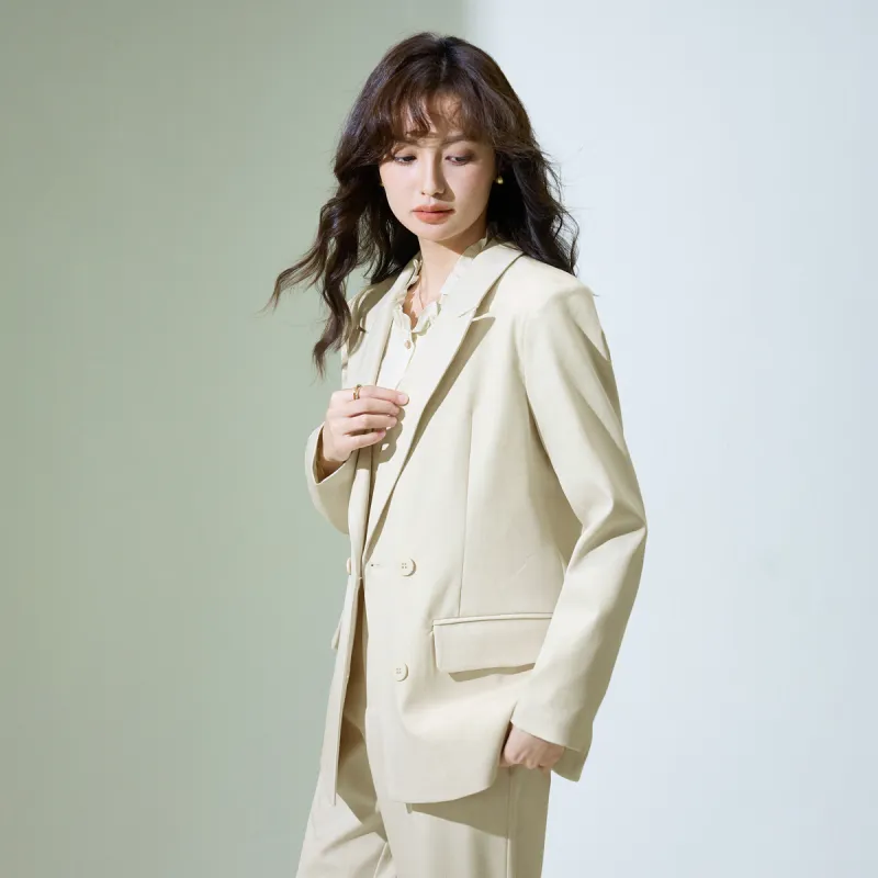 SMEN Cropped Coats Women's Apricot-2