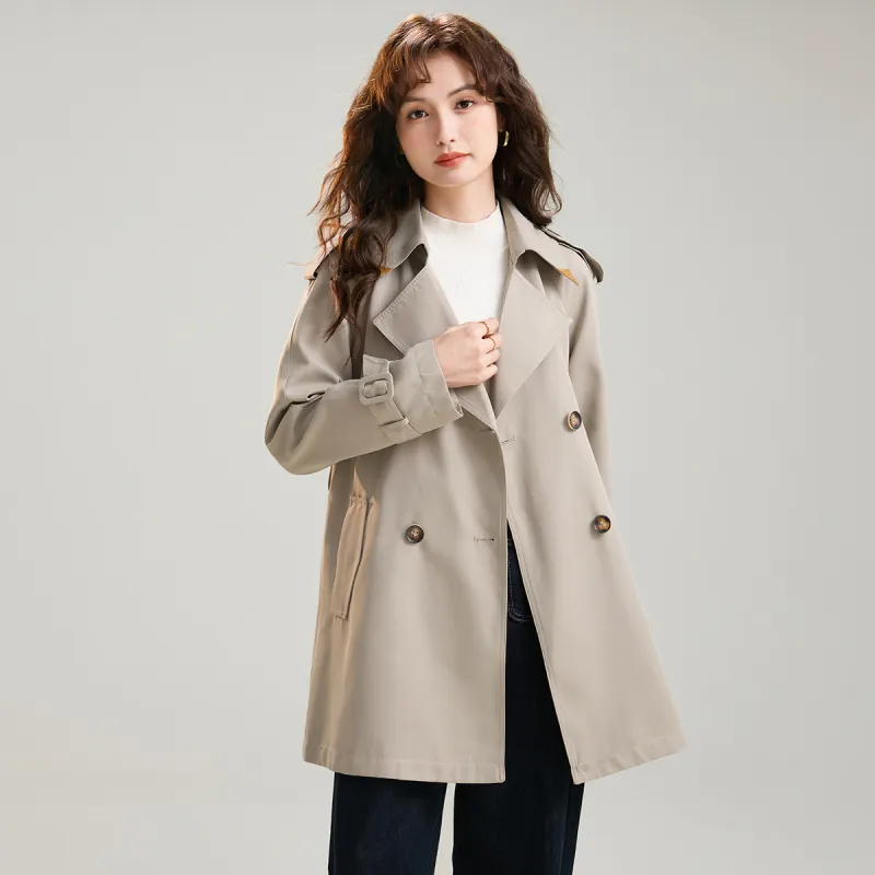 SMEN Trench Coats Women's Gray-6