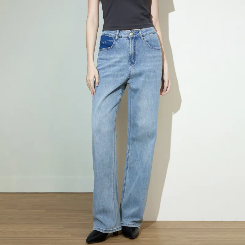 SMEN Jeans Women's Light Blue-2