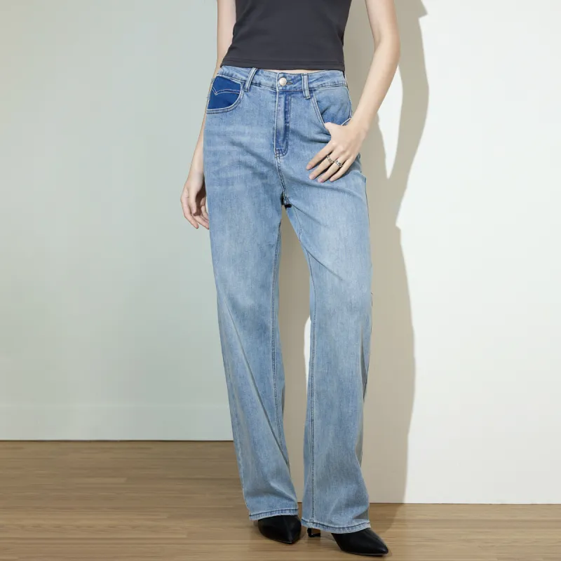 SMEN Jeans Women's Light Blue-5