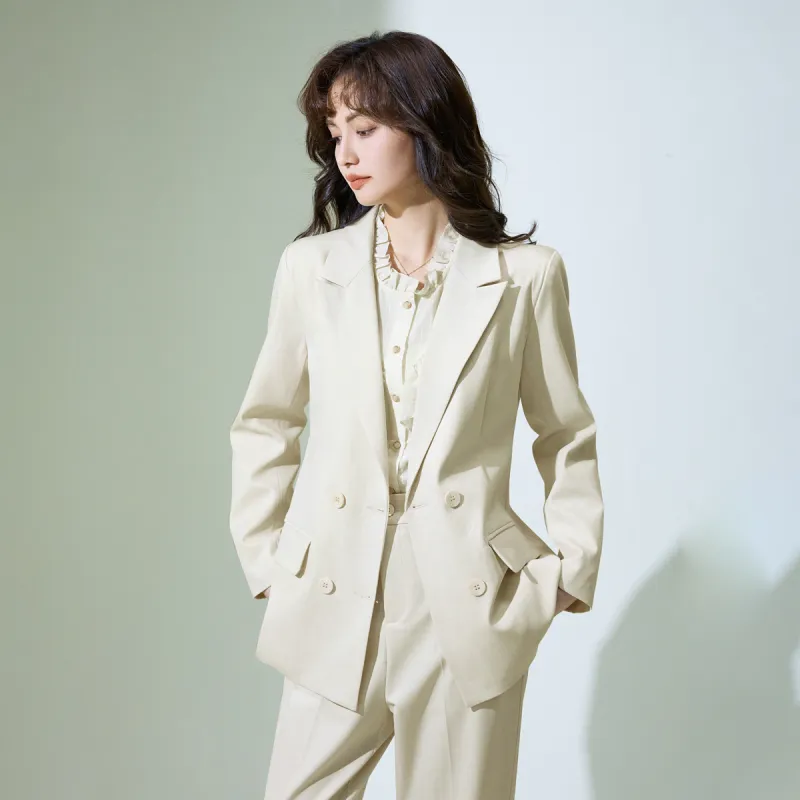 SMEN Cropped Coats Women's Apricot-6
