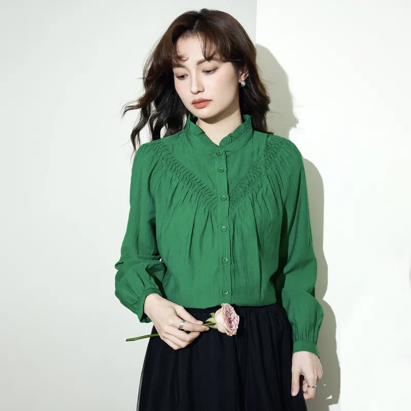 SMEN Shirts Women's Green-2