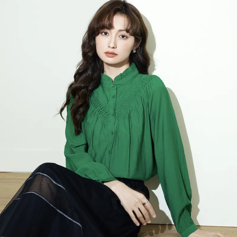 SMEN Shirts Women's Green-6