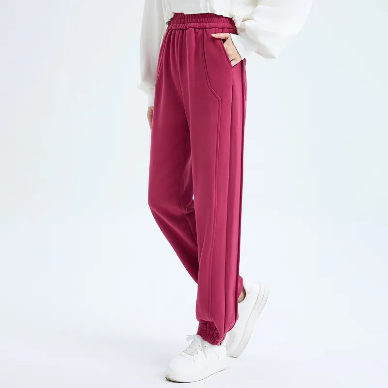 SMEN Casual Pants Women's Raspberry Pink-6