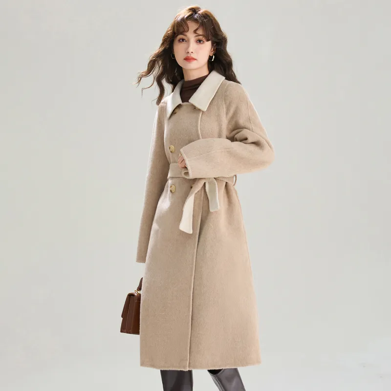 SMEN Coats Women's Khaki-4
