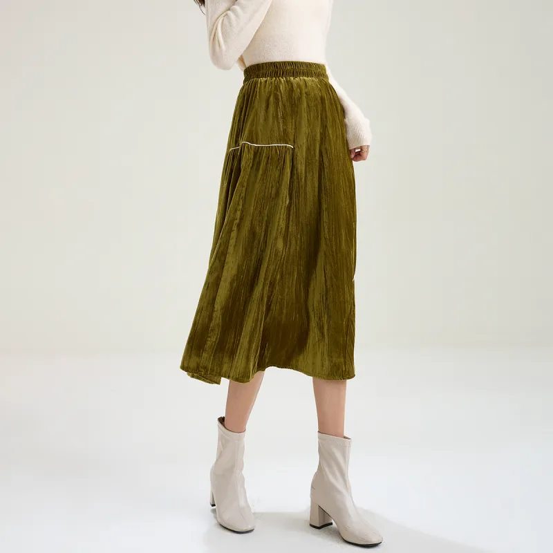 SMEN Casual Long Skirts Women's-9