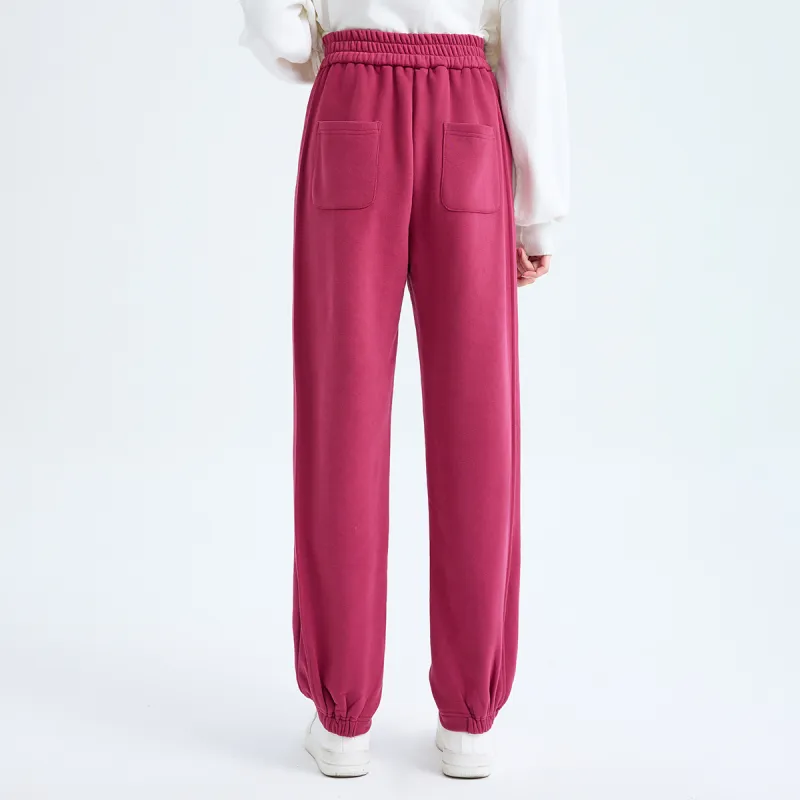 SMEN Casual Pants Women's Raspberry Pink-4