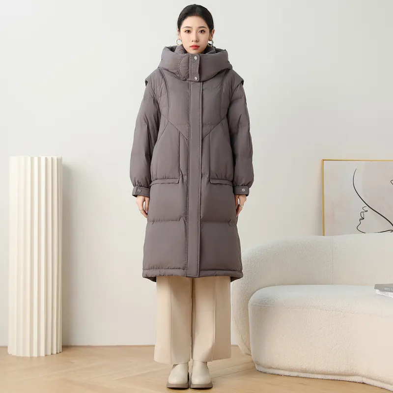 SMEN Down Jackets Women's Gray-4