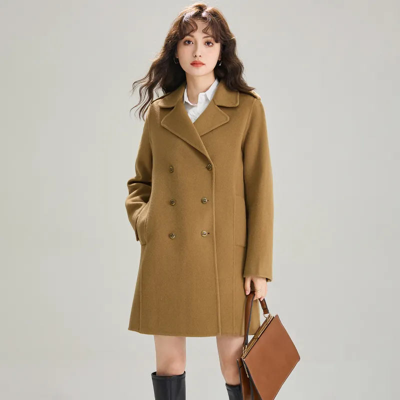SMEN Coats Women's Khaki-9