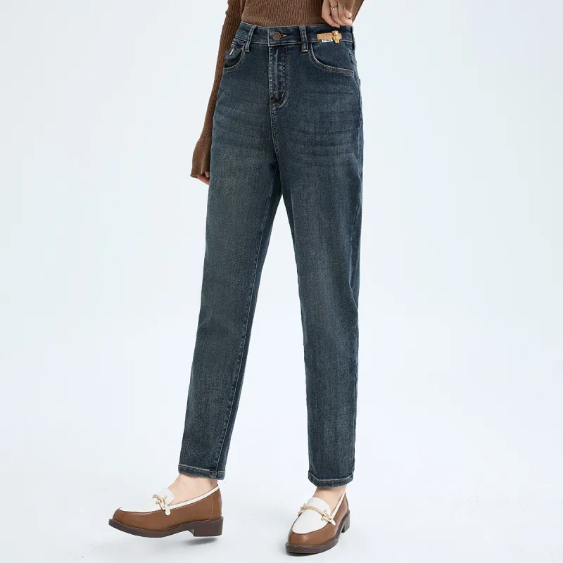 SMEN Jeans Women's Dark Blue-3