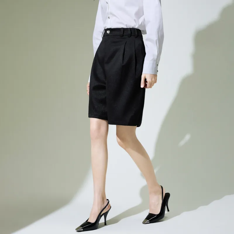 SMEN Casual Shorts Women's Black-5