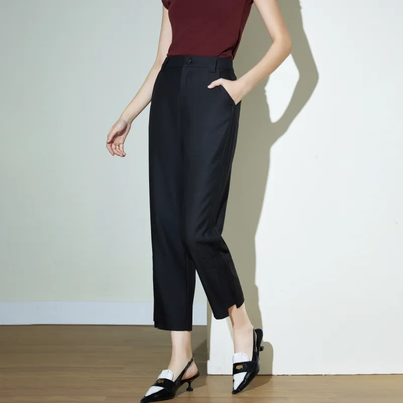 SMEN Casual Pants Women's Black-3