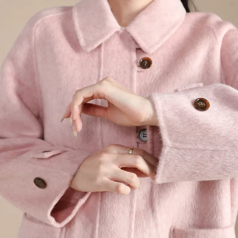 SMEN Long Double Sided Wool Coat Women's-4