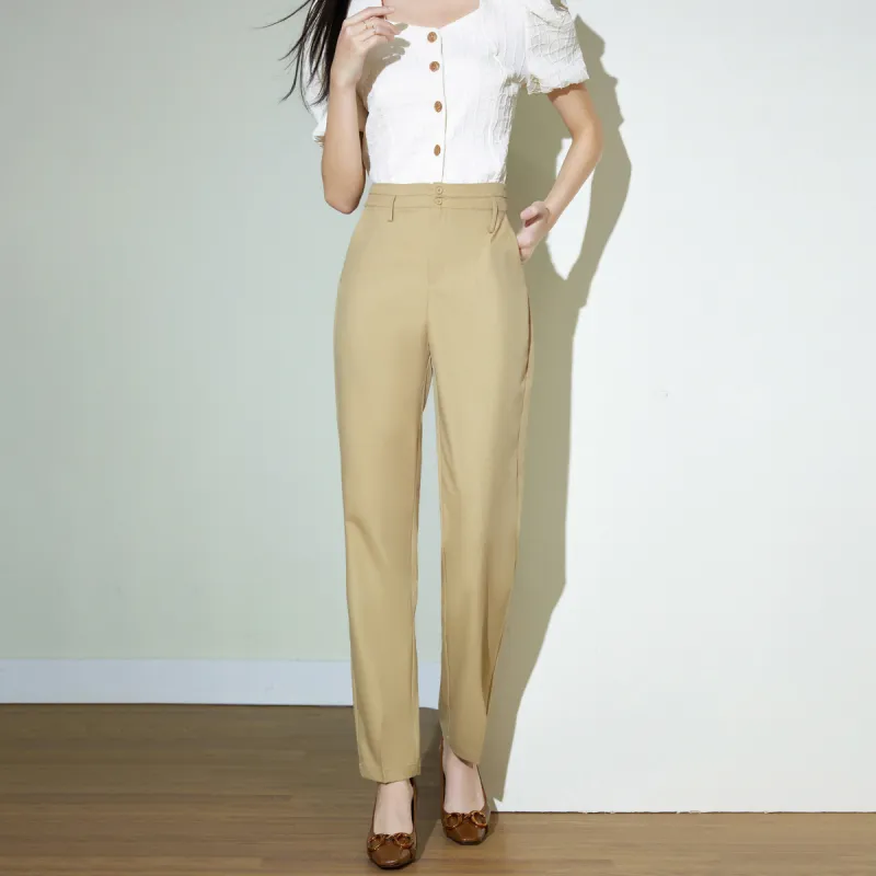 SMEN Casual Pants Women's Khaki-8