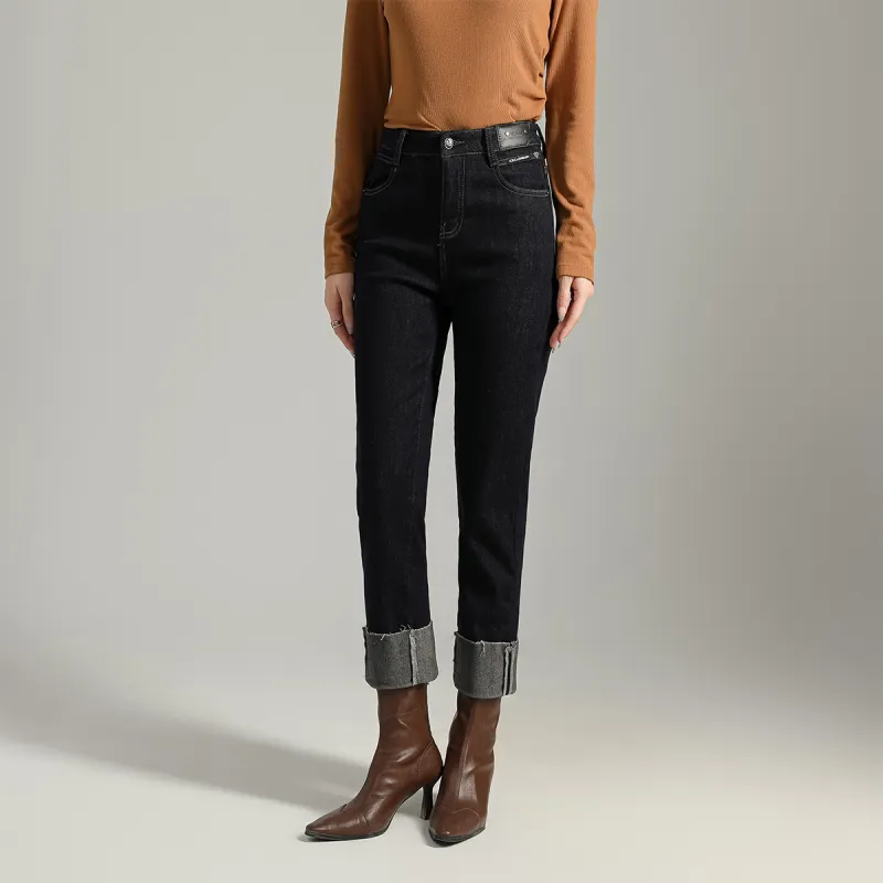 SMEN Jeans Women's Dark Blue-7